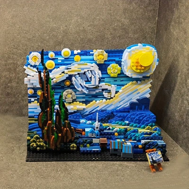 ABS Starry Night 3D Building Blocks Set DIY Art & Decor Creative Puzzle