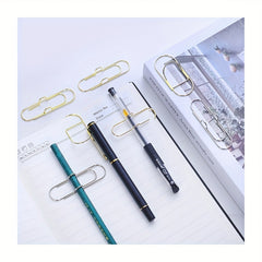 2pcs Metal Pen Clips Paperclip Pen Clip Holders For Notebooks