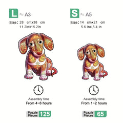 Wooden Puzzle Dog Pattern Wall Hanging Game Toy