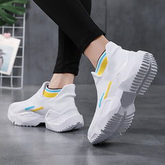 Women's Slip on Knit Socks Sneakers Thick Sole Walking Shoes