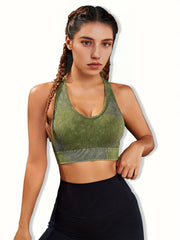 Seamless Racer Back Sports Top High Stretch Crop Top