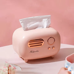 Retro Desktop Paper Storage Box Vintage Radio Design