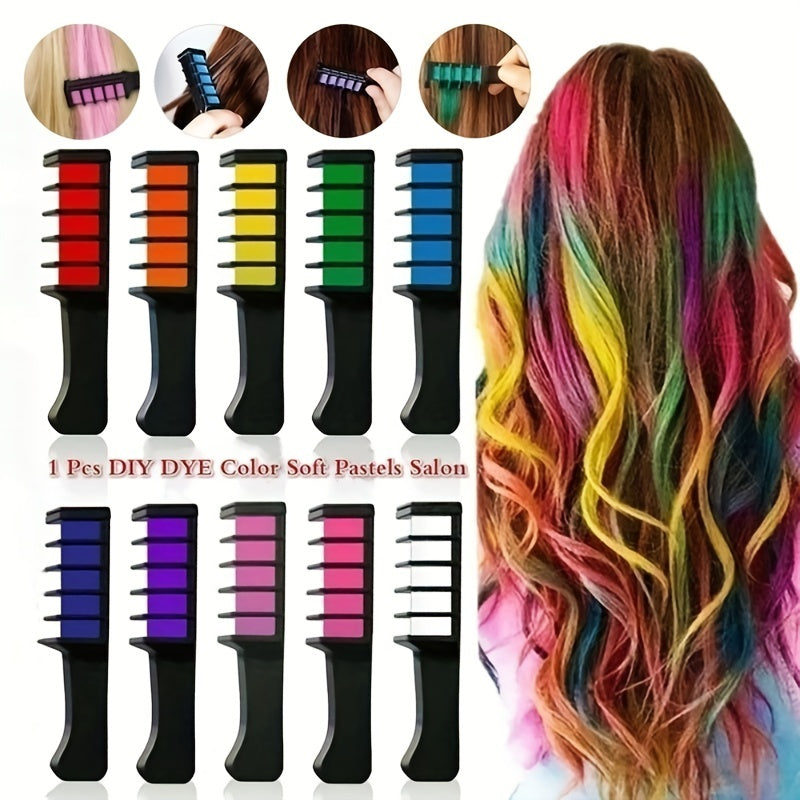 Hair Chalk Temporary Dye Pen Comb DIY Holiday Party Hair Painting