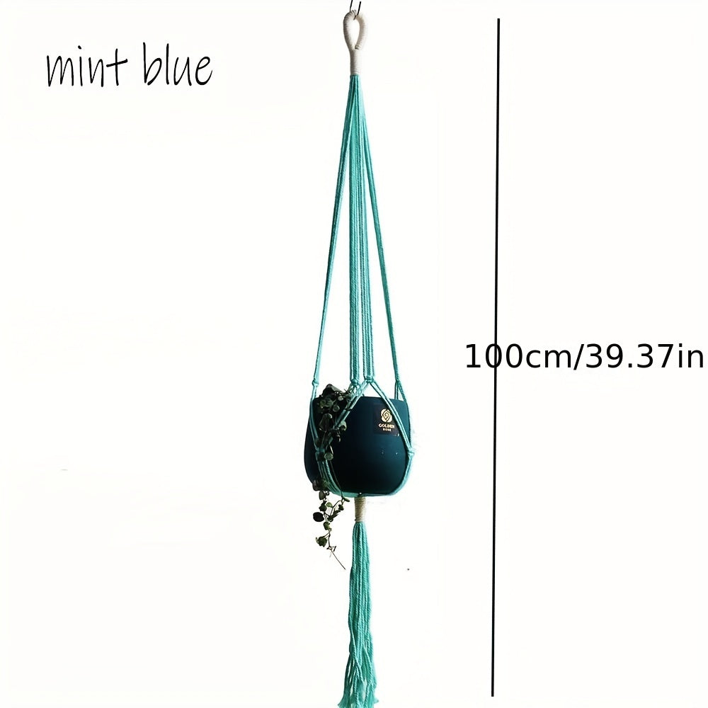 4pcs Macrame Pot Hanger Set Indoor Ceiling Plant Hanger