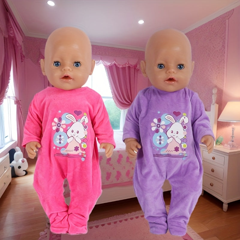 Doll Rabbit Outfits Rose Red Pink Bunny Patterns for 35-56-43-17-18inch Dolls