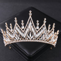 Golden Crown Headband Wedding Bride Princess Queen Hair Tiara
