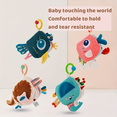 Animal Soft Baby Book Crinkle Fabric Sensory Teething Learning Toy for Babies
