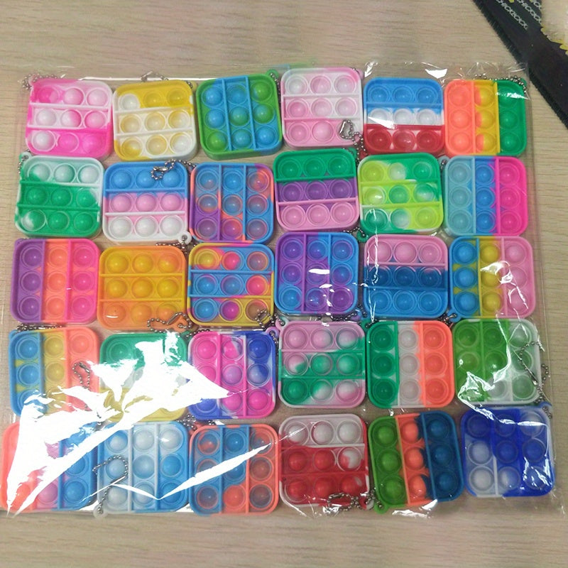 30pcs Mini Pop Fidget Toys Square Shape Educational Baby Kid Toys