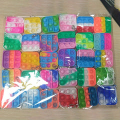 30pcs Mini Pop Fidget Toys Square Shape Educational Baby Kid Toys