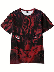 Boy's 3D Cat Graphic T shirt Casual Tee For Summer Outdoor