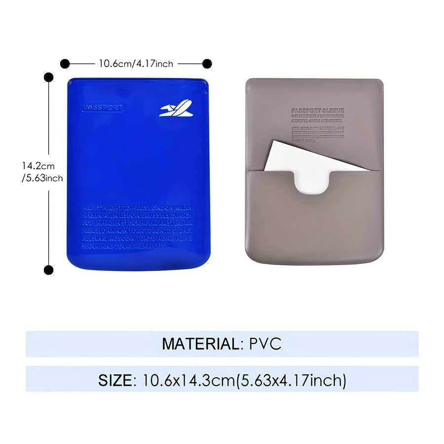 Passport Holder Soft Surface PVC Card Case Waterproof