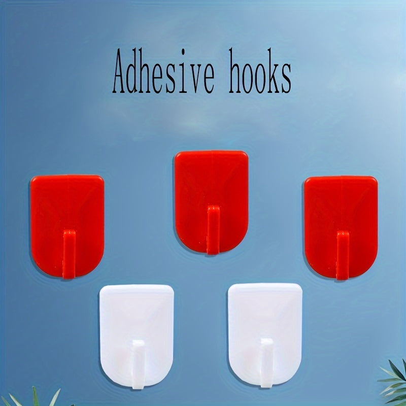10pcs Adhesive Key Hooks Strong Weighted Mini Hooks