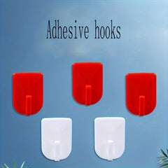 10pcs Adhesive Key Hooks Strong Weighted Mini Hooks
