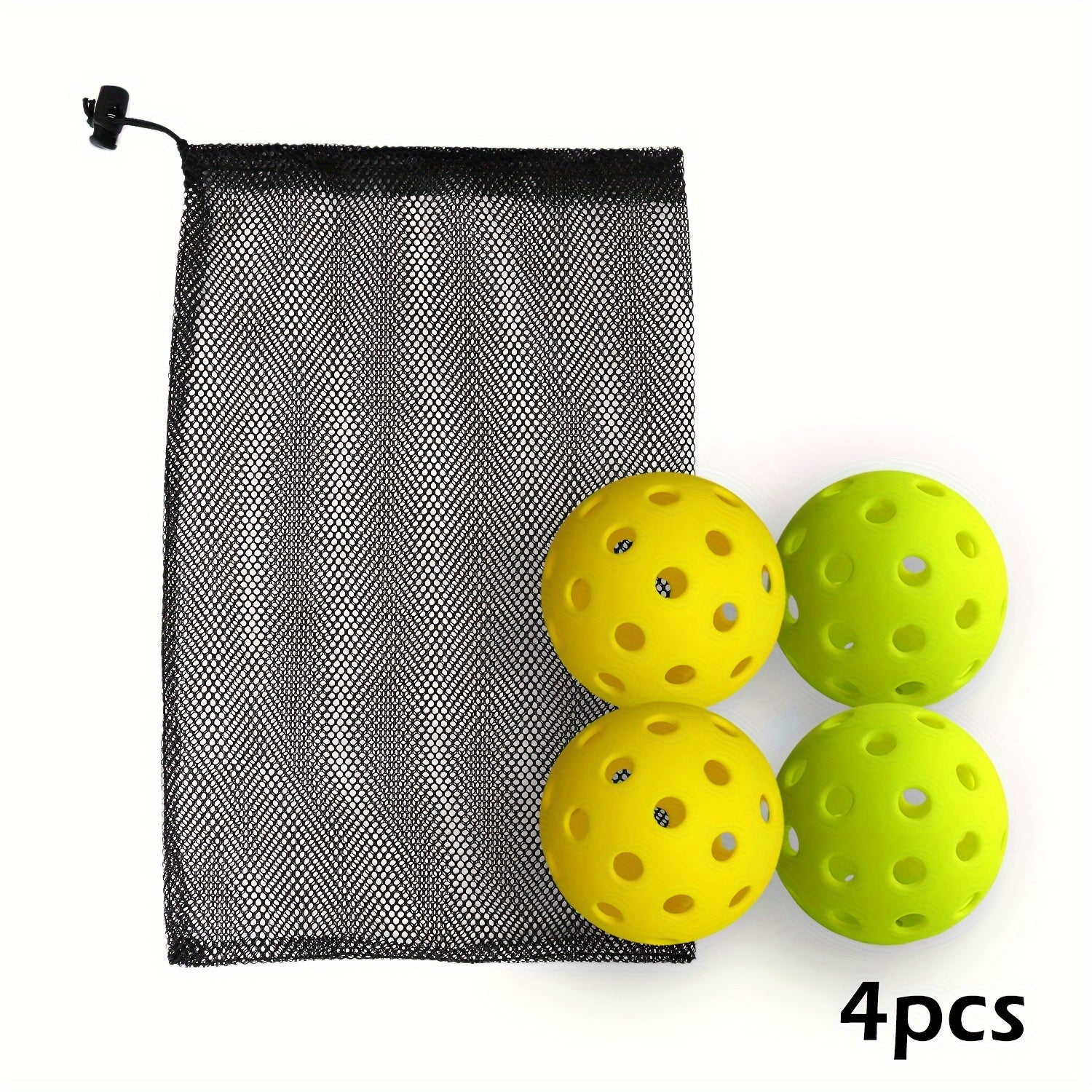 Professional High Elasticity Pickleball 12pcs with 40 Holes & Mesh Bag