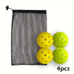 Professional High Elasticity Pickleball 12pcs with 40 Holes & Mesh Bag