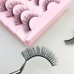 7 Pairs Faux Mink Cat Eye Wispy False Eyelashes