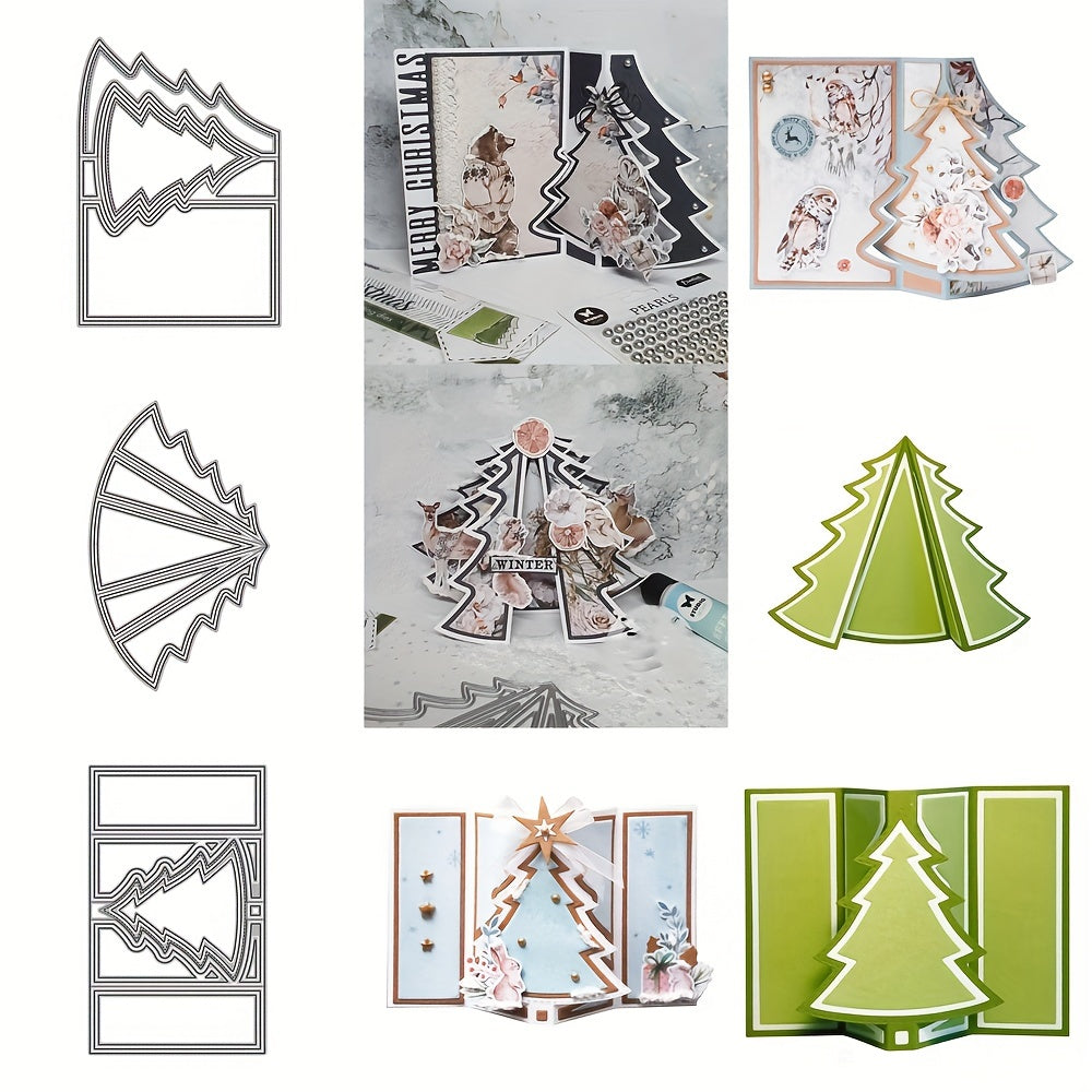 1pc Christmas Tree Popup Card Metal Cutting Dies DIY Scrapbooking Craft Embossin