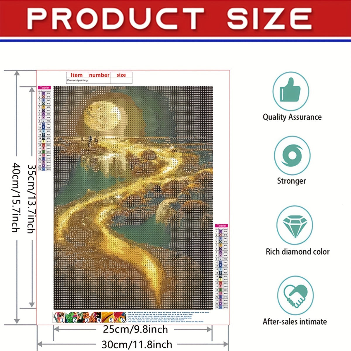 Landscape Rhinestone Painting Kit - 5D DIY Full Round Art Set
