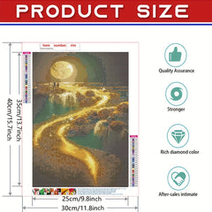 Landscape Rhinestone Painting Kit - 5D DIY Full Round Art Set