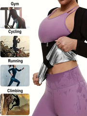 Women's Tummy Control Long Sleeve Sauna Sweat Shirt