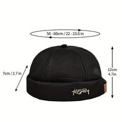Adjustable S Breathable Vintage Brimless Beanie Hats