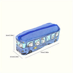 Canvas Pencil Bag Large Capacity Cartoon Pencil Case