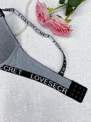 Letter Straps Push Up Bra Comfy & Adjustable