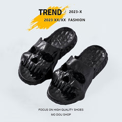 Men's Lightweight Skull Slides Casual Slippers