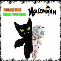 Spooky Halloween Double Headed Bat Plush Toy