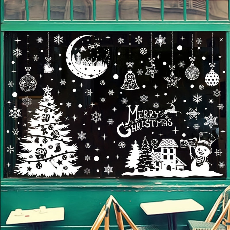 9 Sheets Christmas Window Stickers Decoration Snowflake Wall Stickers
