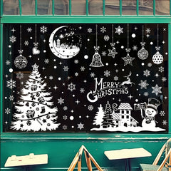 9 Sheets Christmas Window Stickers Decoration Snowflake Wall Stickers