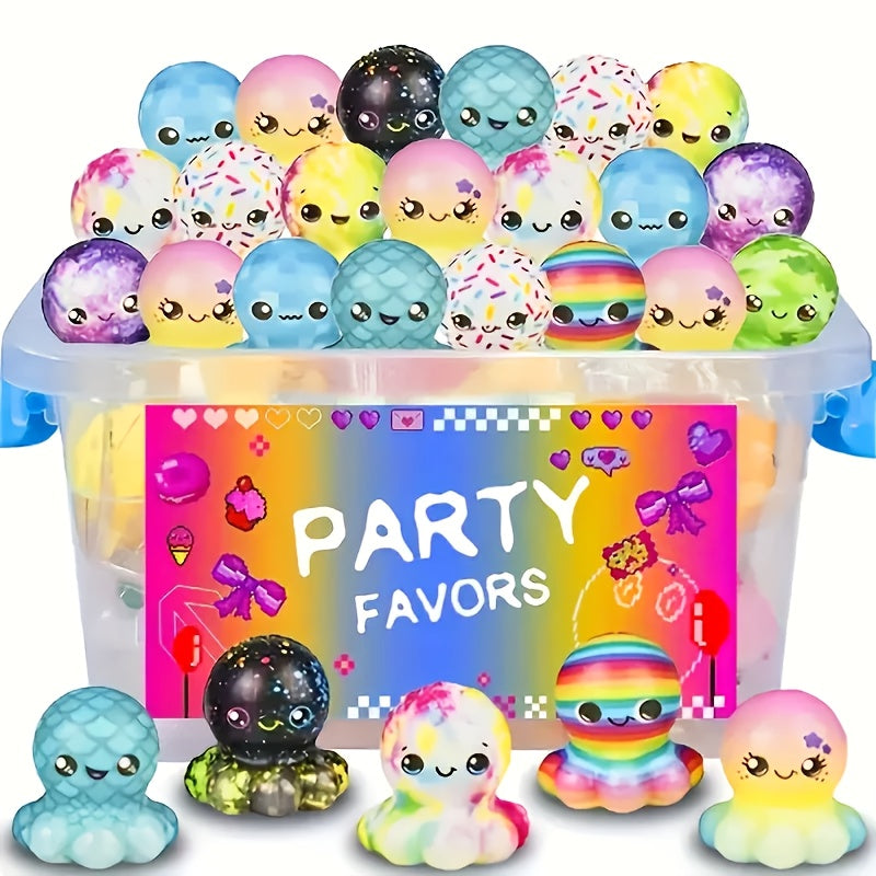 32pcs Octopus Slow Rising Toys Mini Animal Gadgets Party Favors School