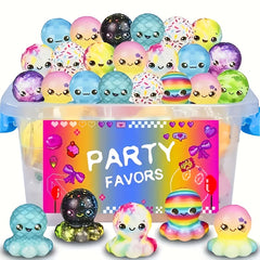 32pcs Octopus Slow Rising Toys Mini Animal Gadgets Party Favors School