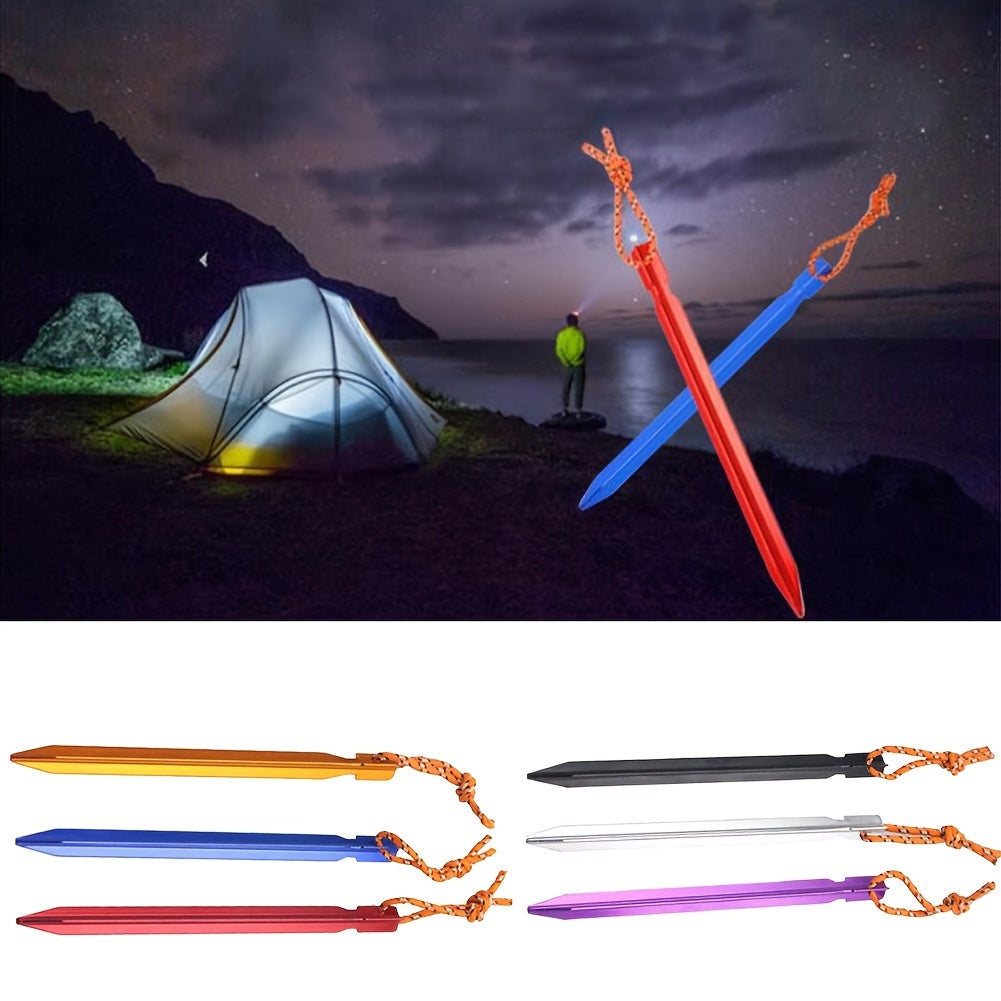 5pcs Tent Pegs Aluminium Alloy Triangular Ground Stakes Heavy Duty Ground Nails