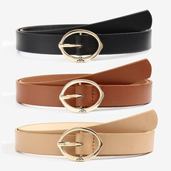 3pcs Classic PU Leather Casual Jeans Belts Girls Accessories