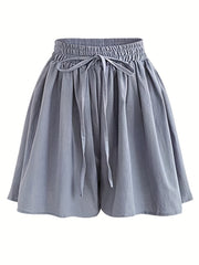 Basic Drawstring Shorts Women's Casual Stretch Shorts