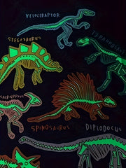 Dino Skeleton Print Boys T-Shirt Short Sleeve Tee For Kids