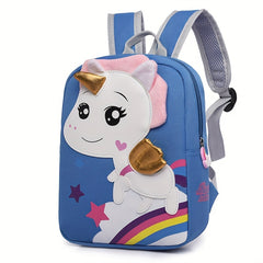 Rainbow Unicorn Pattern Kids Backpack with Air Cushion
