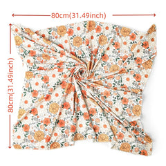 Baby Girl Newborn Receiving Blanket with Headband Set Baby Swaddle