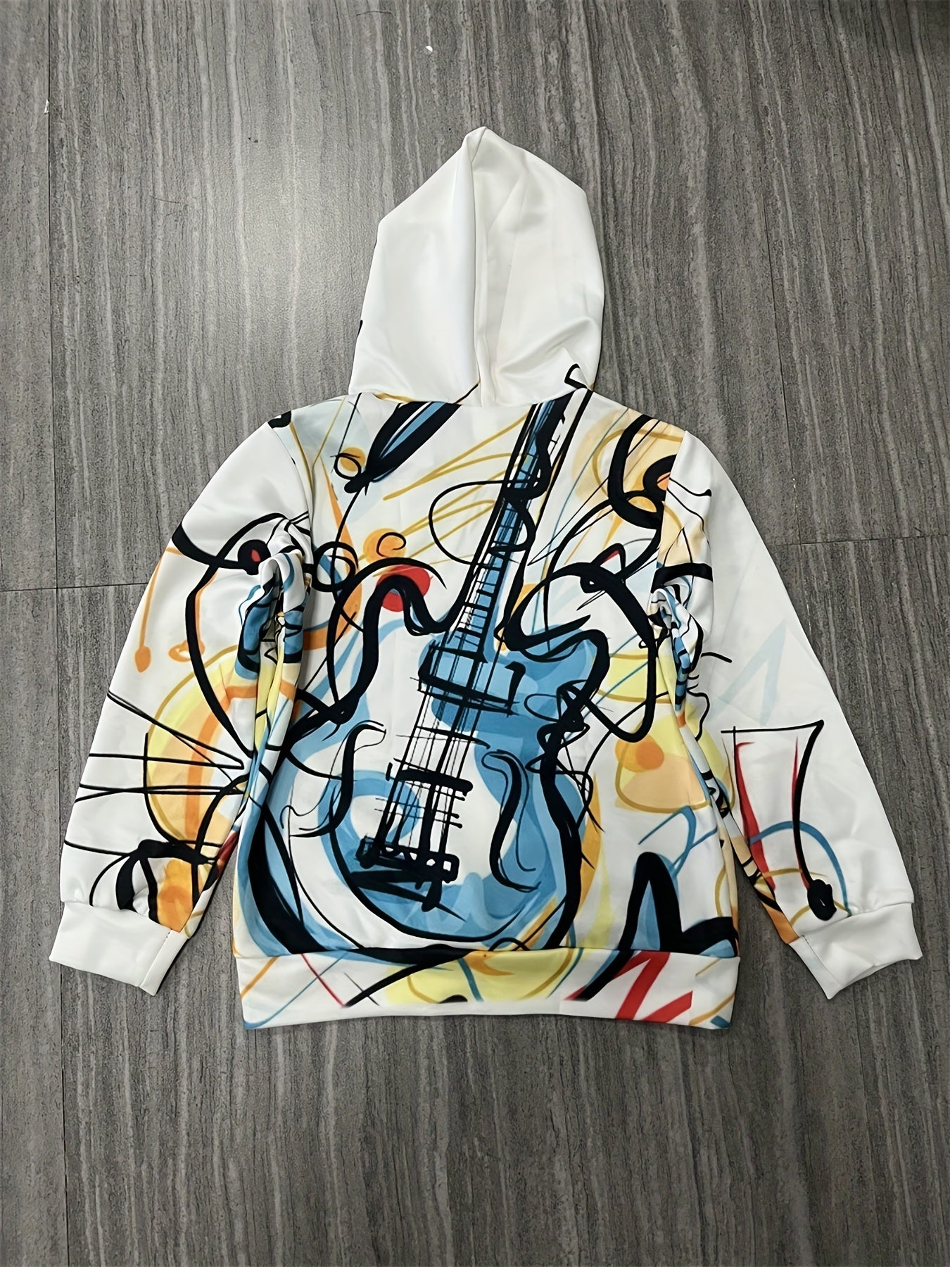 Musical Note Print Stylish Sweatshirt Hoodie Boys Girls Top 4-14 Years