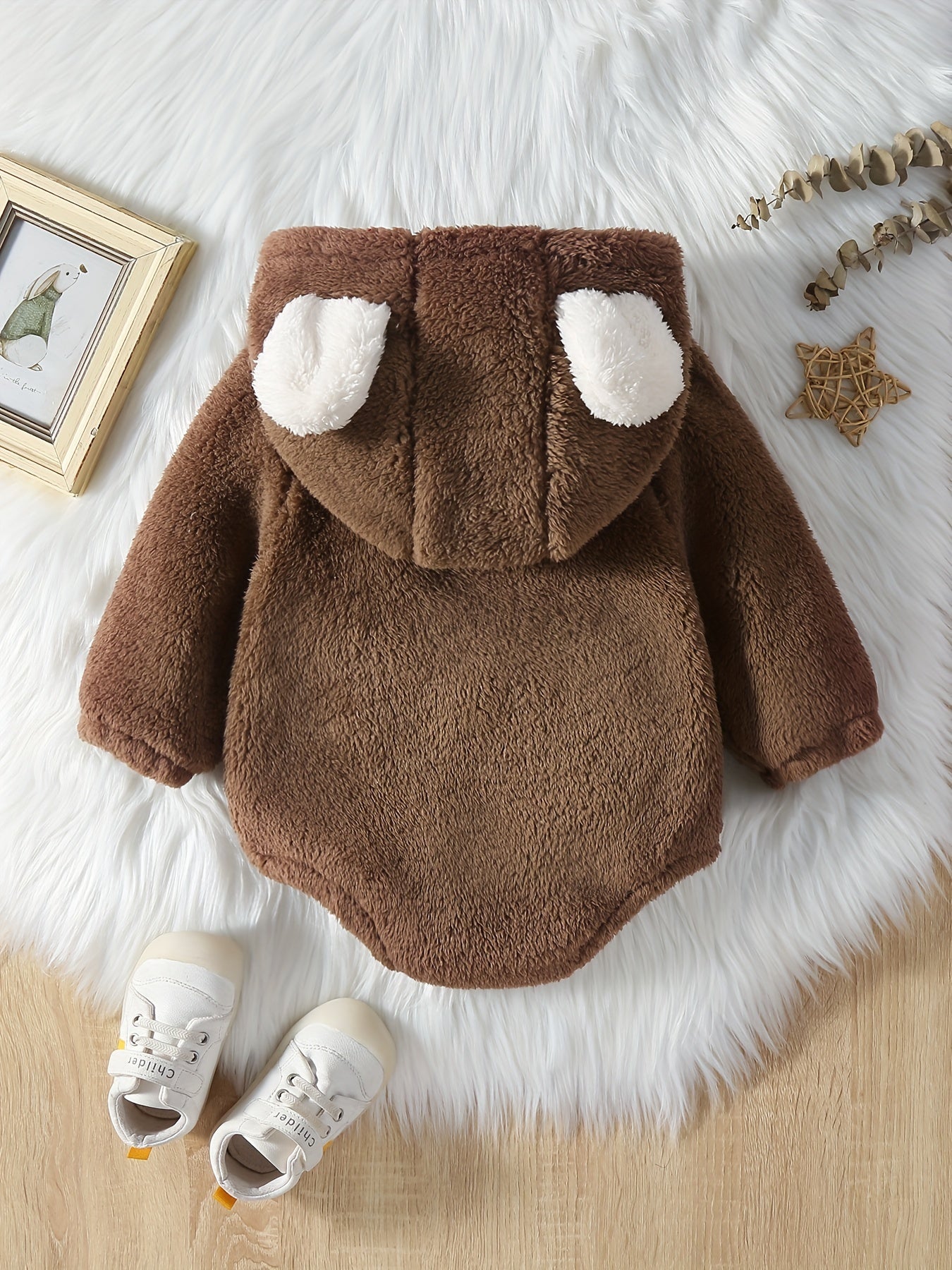 Cute Animal Fleece Romper for Cozy Winter
