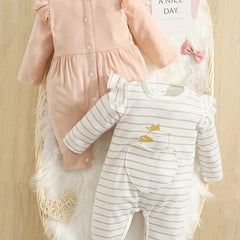 Infant Baby Jumpsuit Set Long Sleeve Rompers