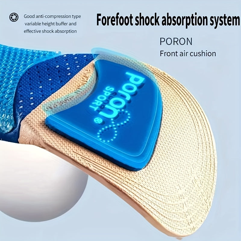 Silicone Sports Insoles Arch Support Breathable Cushion Shock Absorbing