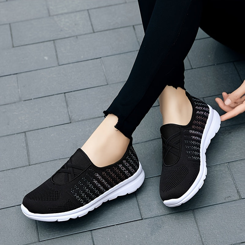 Women's Lightweight Mesh Slip On Loafers Non Slip Sports Shoes