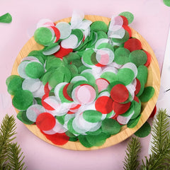 10g Paper Sequin Mixed Green Golden Silvery Red for Christmas Decoration