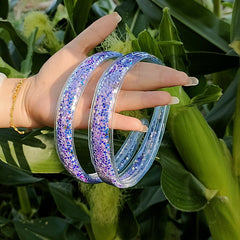 Glitter Headband Sparkly Confetti Rainbow Pink Purple for Kids