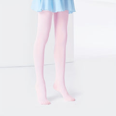 2Pcs Girl's Pink Ballet Pantyhose For Kids Stretchy Tights