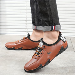 Men's Slip on Shoes With Shoelaces Comfy Non slip Walking Shoes