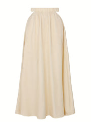 Pleated Elastic Waist Skirt for Spring & Summer