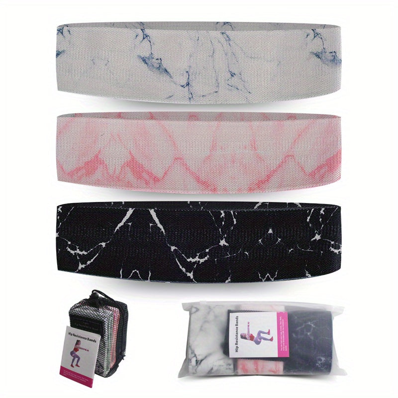 Printed Butt Exercise Band Set Latex Non-slip Stretchy Band Tension Band